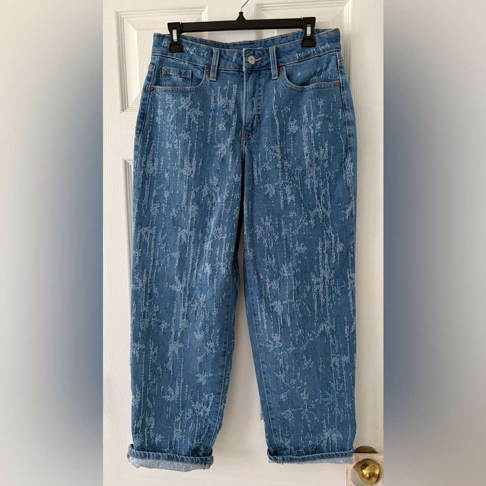 Old Navy Women’s Light Blue Patterned Jeans